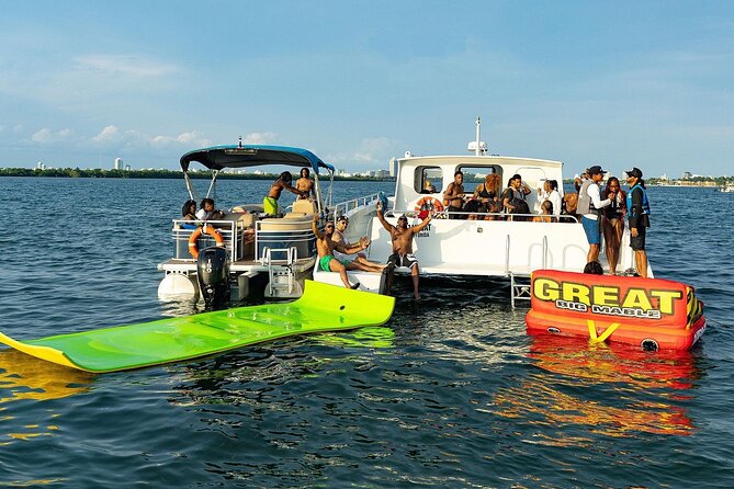 3 Hour Party Boat Jet ski Banana Tube and open bar in Miami - Star Island, Miami Beach, Fisher Island, and the Port Views