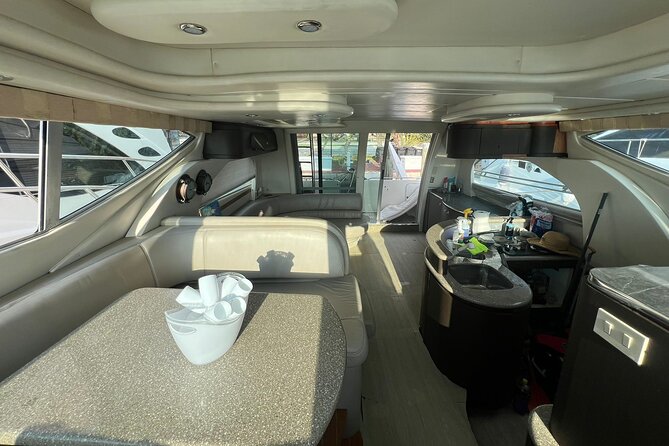 50ft Miller Blue | Miami Yacht Rental | 3 to 6 Hours | 13 Ppl - Miami River Cruise: Downtown Skyline Sights From the Water