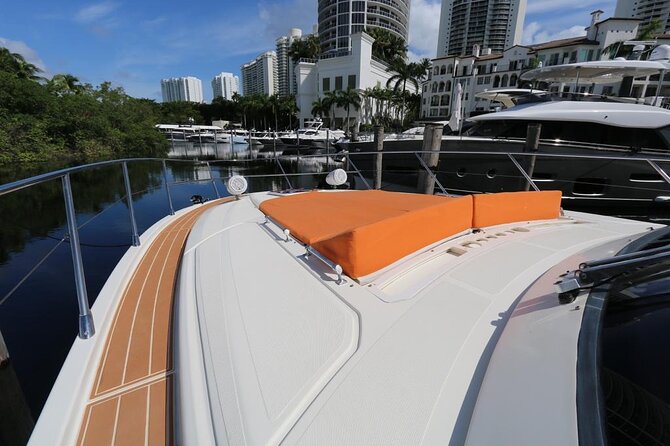52' Azimut Yacht Charter - Brickell: finance towers, waterfront bridges, and a clean skyline look
