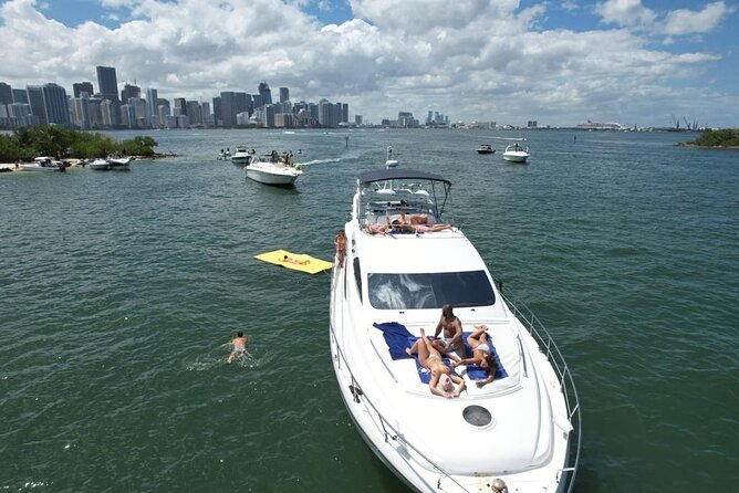 65ft Yacht Charter in Miami - Your boat comforts: A/C, 3 bedrooms, and space for real groups