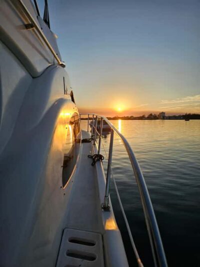 From North Bay Village: Private Boat Party with Champagne - Champagne Welcome and What’s on Board for Comfort