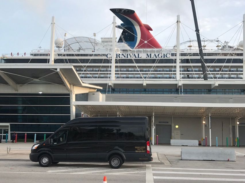 Ft. Lauderdale Airport Shuttle to Miami Port/Hotel Van14pax - Drop-off: Port of Miami versus your hotel in Miami