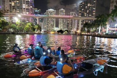 L.E.D. Light Kayak Miami City Lights - Brickell City Center From the Water: The Photo Moment Plan