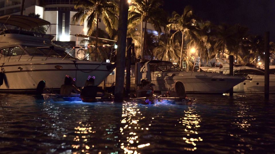Lighted Clear Kayaks at Night w/ Champagne in Miami Beach - What’s Included (and Why It’s Good Value at $55)