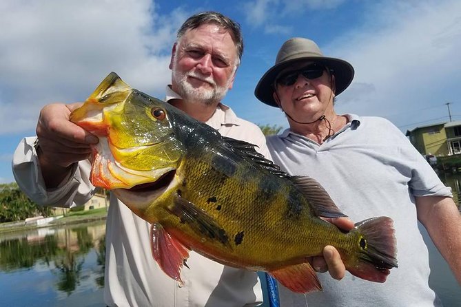 Miami Airport Lakes Peacock Bass Fishing Trip (1 to 4 ppl) - Price and value: $649 per group up to 4 anglers