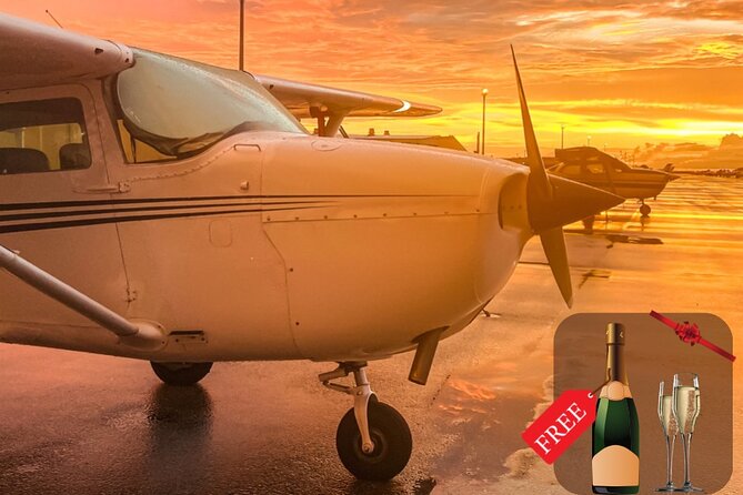 Miami Beach: Romantic Sunset Private Airplane Tour with Champagne - The Route Above Miami: What You’ll See on Each Pass