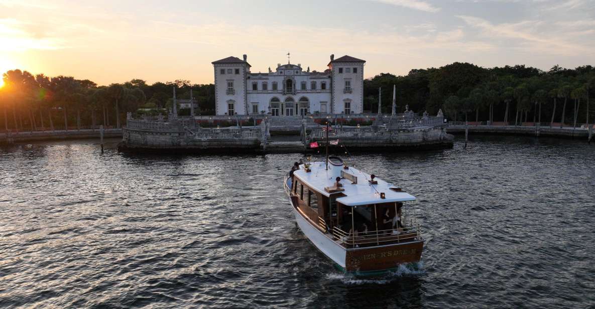 Miami Beach: Vizcaya Sunset Cruise Includes Food and Drink - A Small-Boat Sunset With Room to Breathe (Air-Conditioned + Outside Seating)