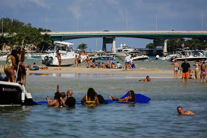 Miami Biscayne Bay Boat Tour with Sandbar Experience. - Fruit Snack, Cold Drinks, and Music on the Return Leg