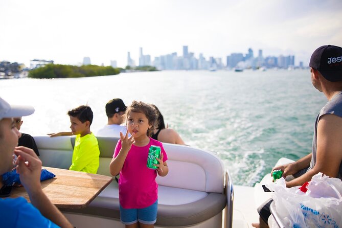 Miami Boat Rental: Fun & Affordable! Day or Night Celebration - Beds, restroom, and the water mat: comfort that actually matters