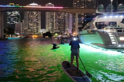 Miami City Lights Night SUP or Kayak - Night Paddling on the Miami River: What the 8:30 pm Timing Gets You