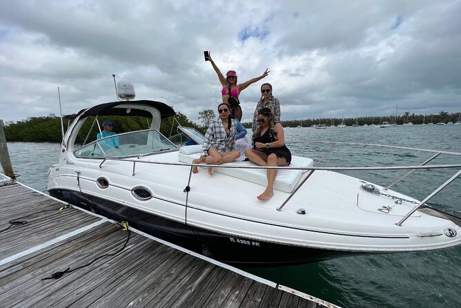 Miami Day or Night /Celebration - What You Get on Board: Restroom, Cooler, Music, and Water Mat Time