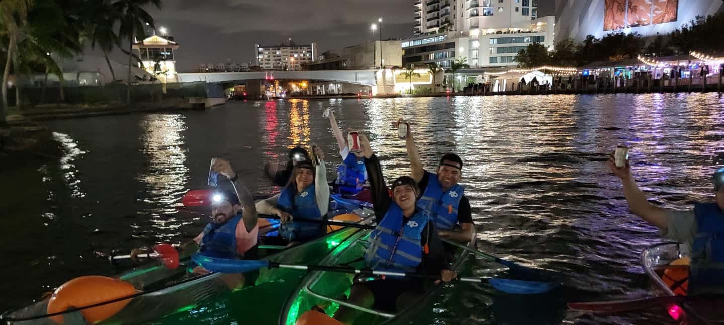 Miami: Guided LED-Lit Kayak Night Tour with Drinks - Kayak vs Stand-Up Paddle Board: Pick What Feels Natural