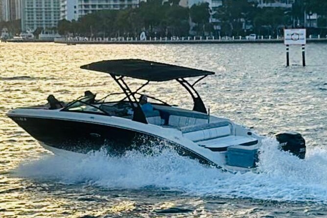 Miami Private Boat Rental with Champagne, Sandbars & Floating Mat - The 3-Hour Private Cruise That Centers on Biscayne Bay Views