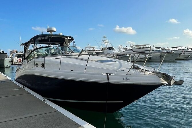 Miami Private Yacht Rental 2 to 4 hours for 12 people - Onboard Comfort That Actually Helps: Restroom, Cooler, and Bluetooth