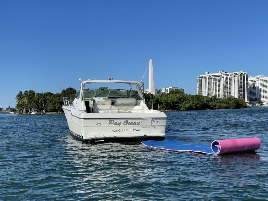 Miami: Private Yacht Rental Tour with Dolphins and Snorkel - Boarding at 10800 Collins Ave: Getting Set Up Fast