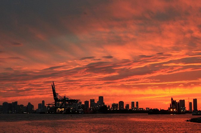 Miami Sunset and Skyline Cruise - Port of Miami and the skyline: your “sit smart” moment