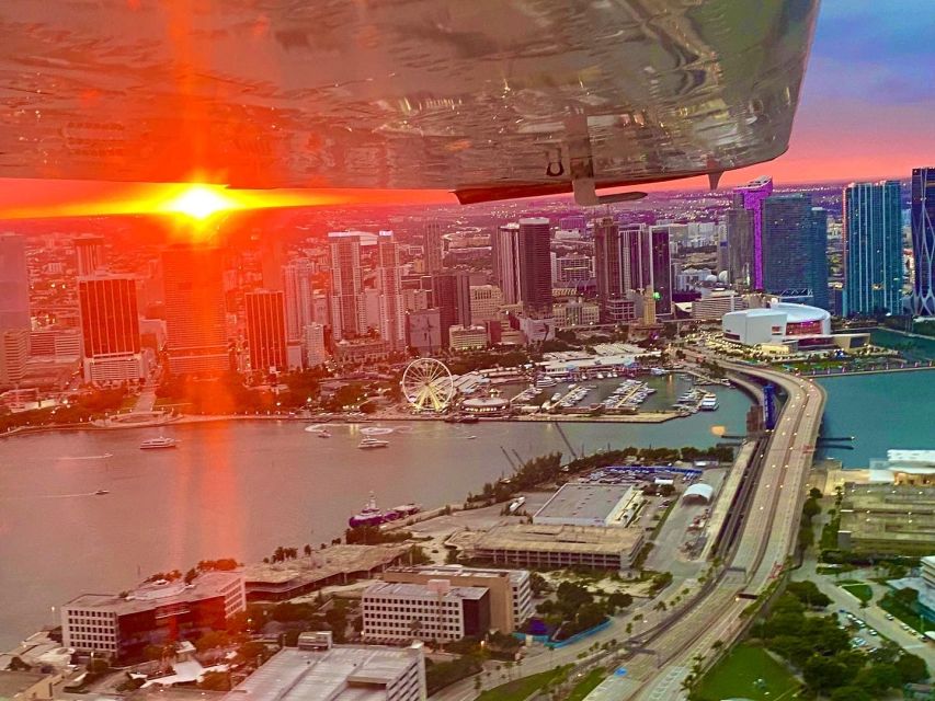 Miami Sunset: Private Luxury Airplane Tour - Route highlights from Coral Gables to Key Biscayne