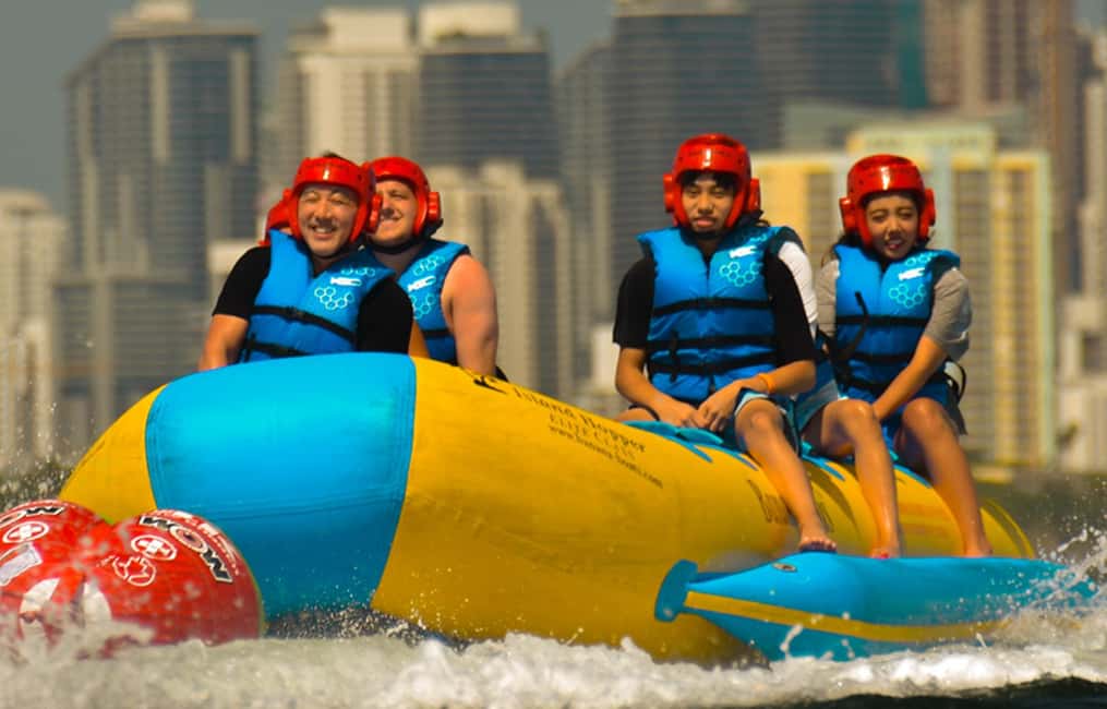 Miami: Tubing Ride Experience - Views and vibe: Miami skyline from the water, not the postcard