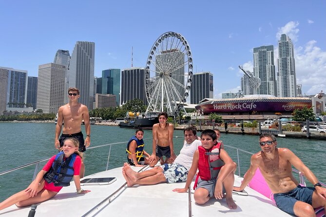 Miami Yacht Party – Discover Secret Spots w/ Captain & Drinks - Miami shoreline views: South Beach to Brickell from the bay