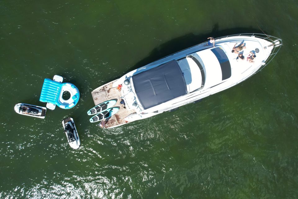 Miami Yacht Rental with Jetski, paddleboards, Inflatables - Price, Captain/Stew Fees, and the Real Value Check
