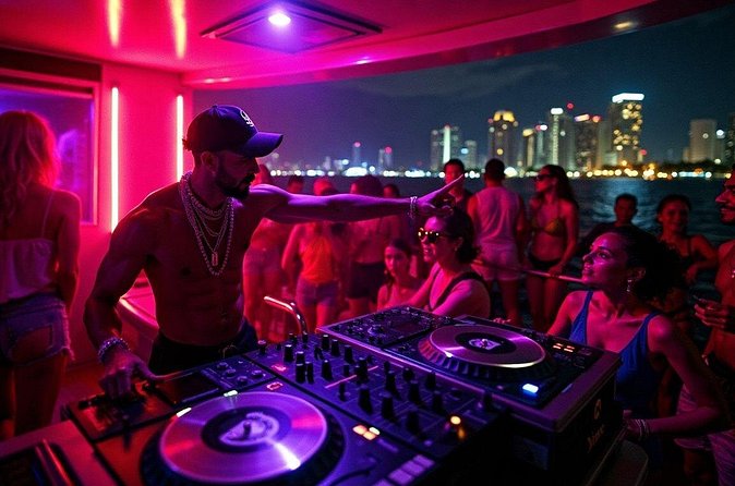 Miami's Top Yacht Party: Neon Nights with 3 Hr Open Bar Cruise - What the cruise feels like once you’re on the boat