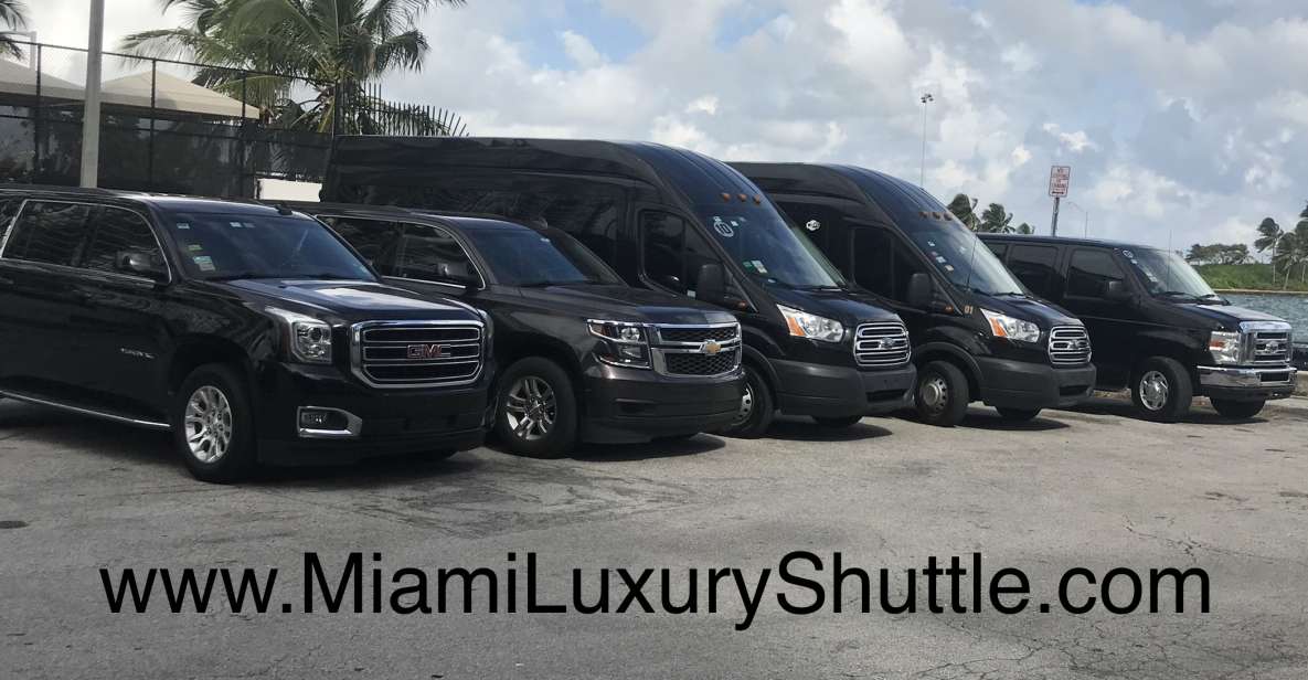 Port of Miami Shuttle to Miami Airport or Hotel in Miami - The van experience: Sprinter or Ford Transit up to 14 passengers
