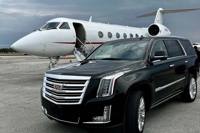 Private SUV Limo Services in Miami FL - Cadillac Escalade Comfort: AC, WiFi, and Water That Add Up