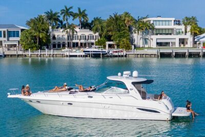 The SOUTH BEACH Sundancer Rental - The SHOGUN Sea Ray 50: Big-Cruiser Comfort, Not a Barebones Boat